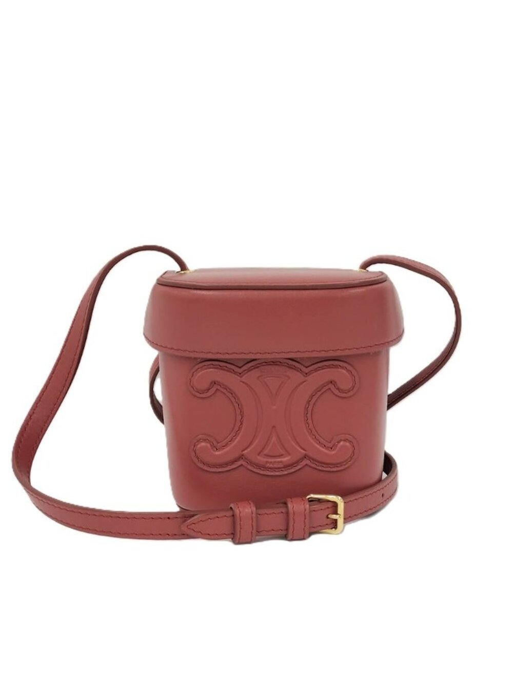 Celine Small Box Cuir Shoulder Bag Triomphe Leather